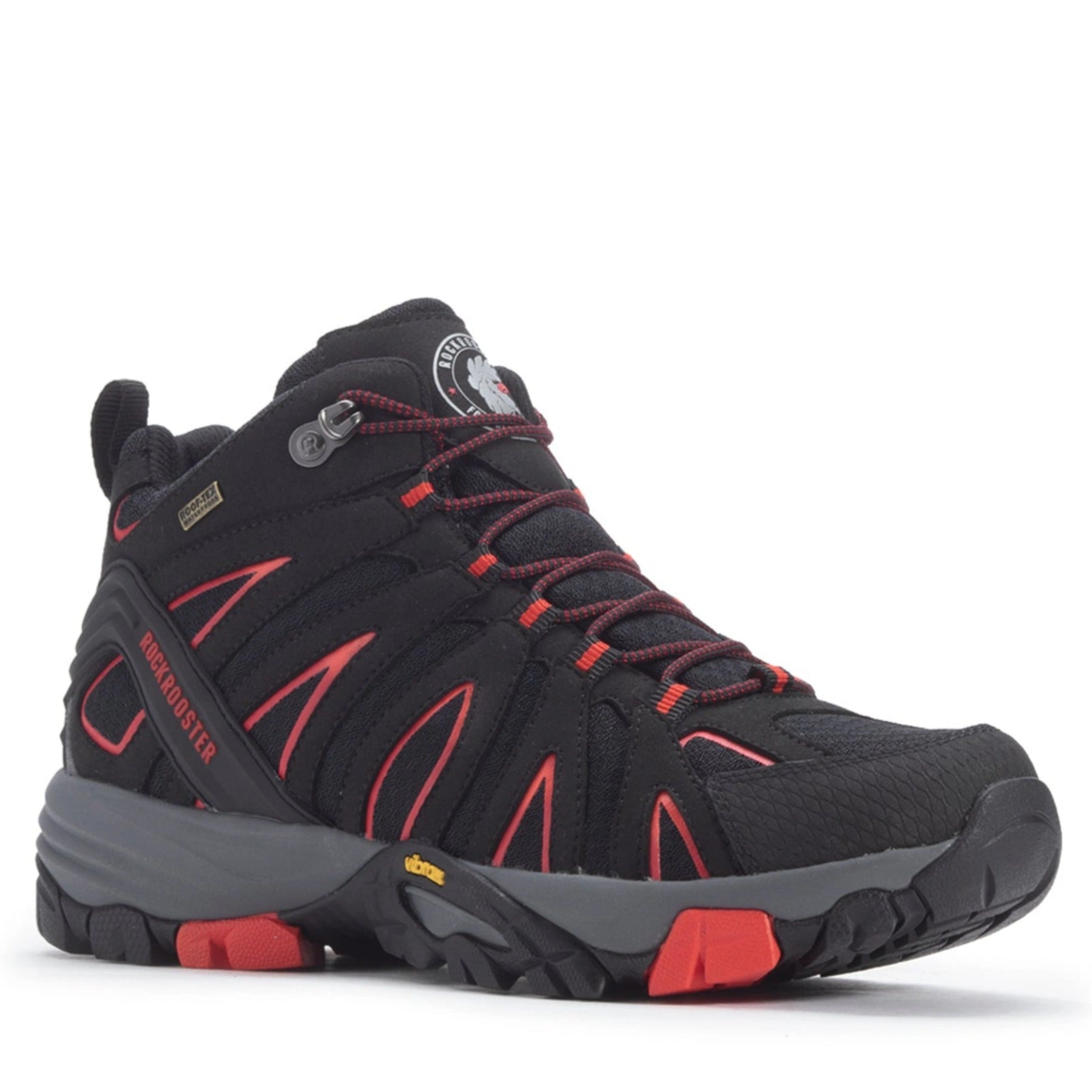 ROCKROOSTER Bedrock : Bottes de randonnée imperméables noires 6 pouces VIBRAM l'aventure à vos pieds
