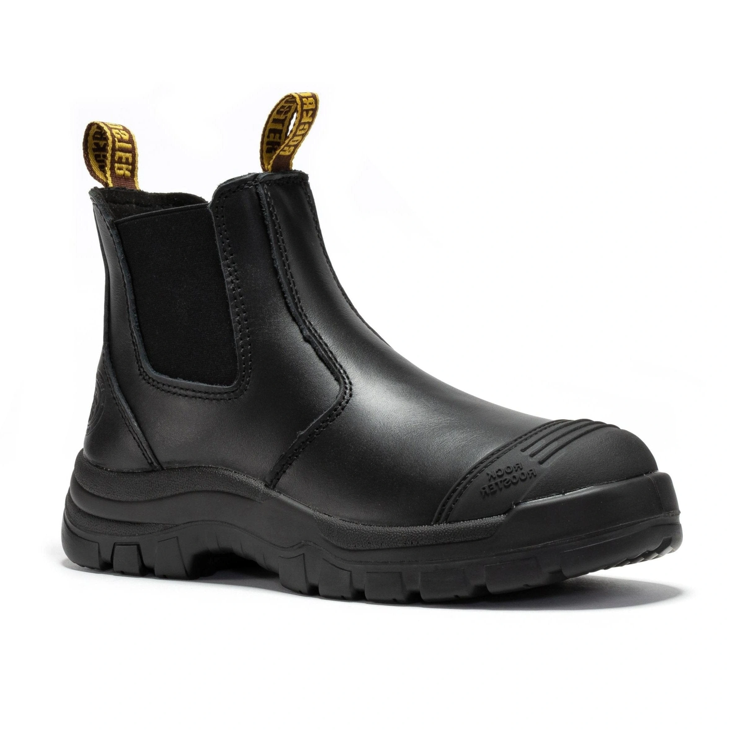 ROCKROOSTER Bakken Noir Bottes de travail en cuir 6 pouces à enfiler AK227 : Force et élégance au travail
