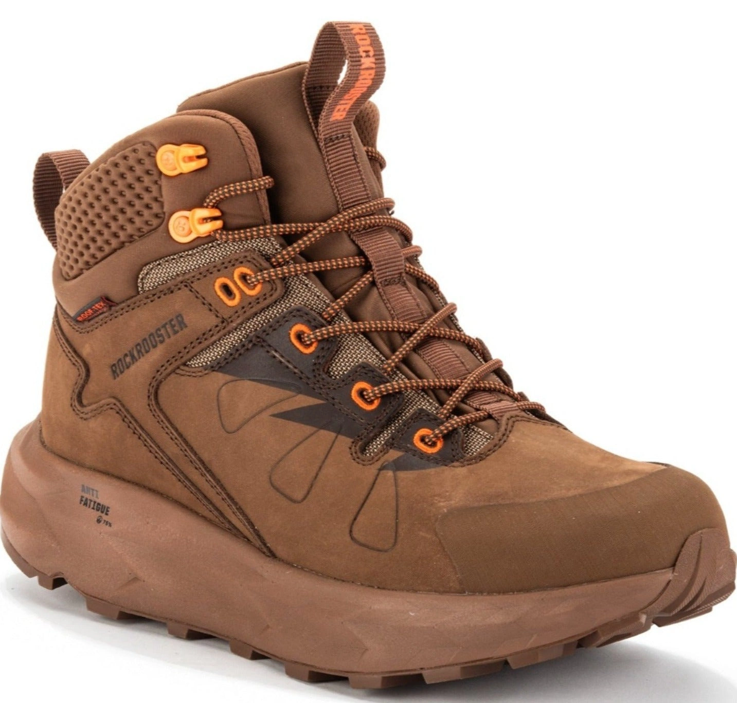 ROCKROOSTER Farmington : Bottes de randonnée marron imperméables avec Vibram, l'aventure vous attend!